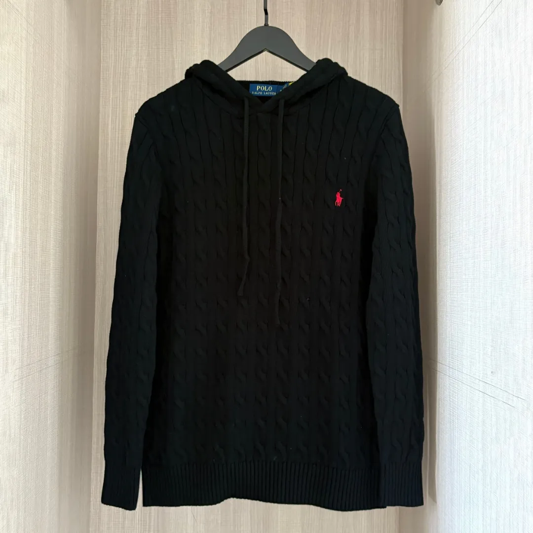 P216 RALPH LAUREN Ralph Lauren six-color classic small label embroidery hooded long-sleeved pullover knitted sweater tops for men and women six colors Color: White Yellow Gray Brown Navy Black Size: S M L XL Material: Cotton Weight: 800g